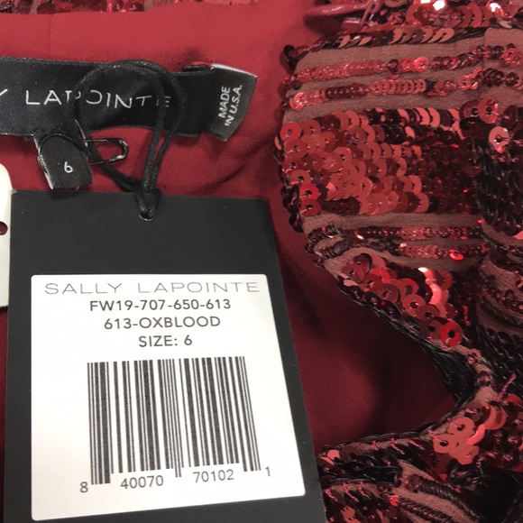 💎🔥SALLY LAPOINTE Striped Belted Sequined Pants - Picture 11 of 13